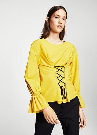 Гірчична блузка від mango 🥭