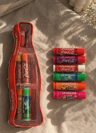 Lip smacker набор бальзамов для губ coca cola fanta sprite mix 6 вкусов по 4 грамма