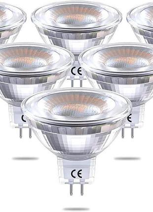 Светодиодные лампы doright mr16 gu5.3 12v 3w теплый белый 6 шт