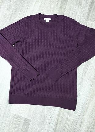 Мужской лёгкий бордовый свитер , размер l-xl .