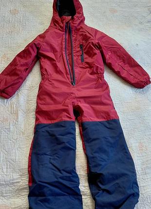 Зимовий комбінезон для хлопчика decathlon темно-червоний, розмір 115-122