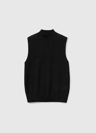 Жіночий чорний прямий жилет benetton