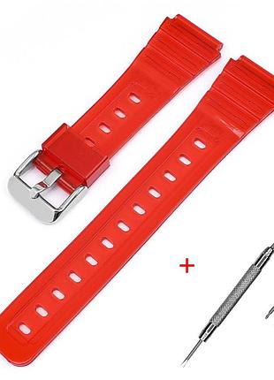 Ремешок для casio f-91w jelly red si