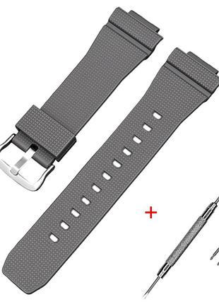 Ремінець casio accessories для g-shock gm-2100 / ga-2100 сірий поліуретановий 20.9 см