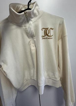 Велюровий кроп світшот juicy couture оригінал s xs (підлітковий 15-16 років)