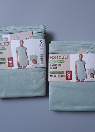 Женская легкая длинная футболка макси хлопок esmara®, s, m