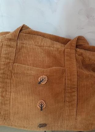 Вельветовий шопер zara 7