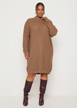 Крута, тепла жіноча сукня від boohoo 🤎 4