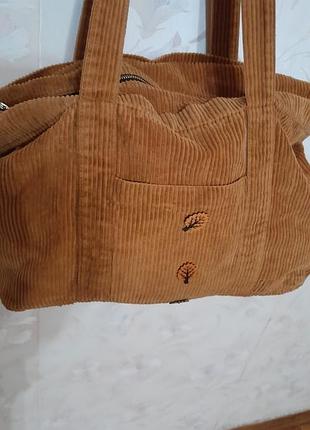 Вельветовий шопер zara 2