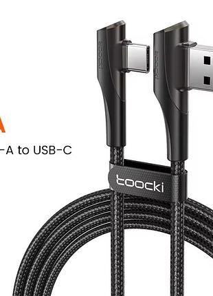 Кабель зарядки usb a / type c toocki 3a 1 метр black tq-x15a3