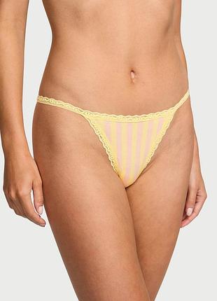 Жіночі трусики стрінги victoria's secret з мереживом