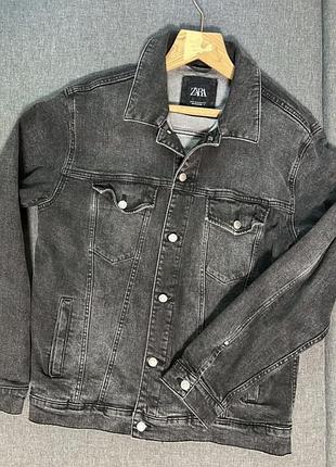 Zara denim jacket size xl 44 демісезонний жакет
