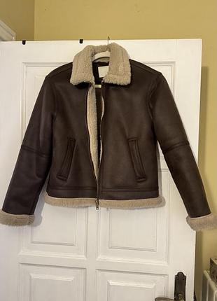 Дублянка для дівчинки zara коричнева 156 см