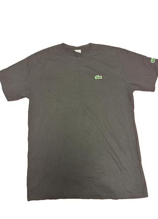 Классическая базовая черная футболка lacoste, размер xxl