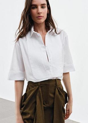 Белая хлопковая рубашка с манижкой zara
✨✨✨✨✨✨✨✨✨✨