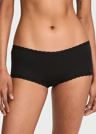 Трусики шортики victoria's secret с кружевом
