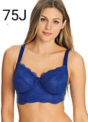 34gg,75j, freya fancy longline, кобальтовый бюстгальтер балконет