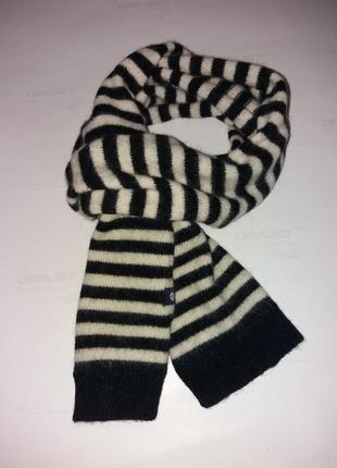 Тёплый шарф в полоску2 фото