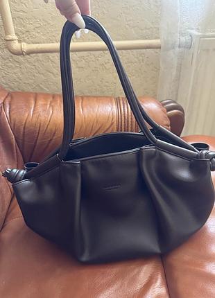 Сумка жіноча в стилі loewe хобо коричнева