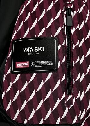Пуховик water resistant windproof recco® technology ski collection, лижна куртка zara ski collection, 8073/023/681 7