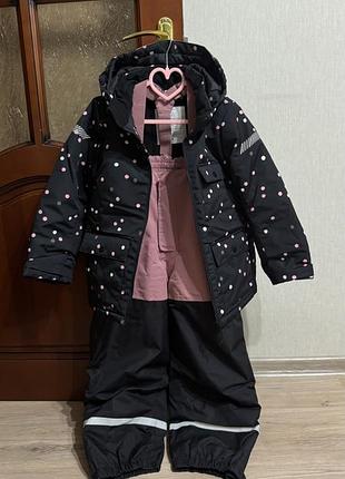 Зимовий комплект комбінезон куртка і штани 122-128 h&m