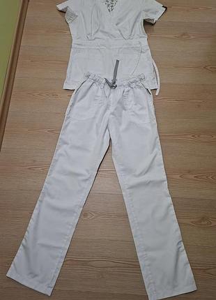 Медичний костюм жіночий білий inwhite