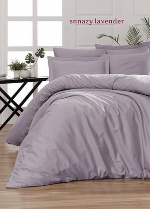 Постільна білизна issi home сатин люкс сімейний розмір snnazy lavender