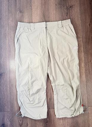 Жіночі бежеві трекінгові бриджі (штани капрі 3/4) mammut, розмір l-xl