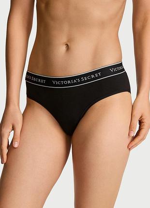 Хлопковые трусики хипхаггеры victoria's secret