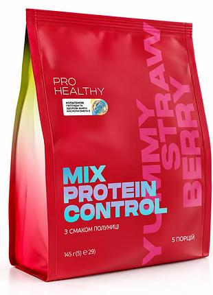 Протеиновый коктейль choice mix protein control yummy strawberry 145 г