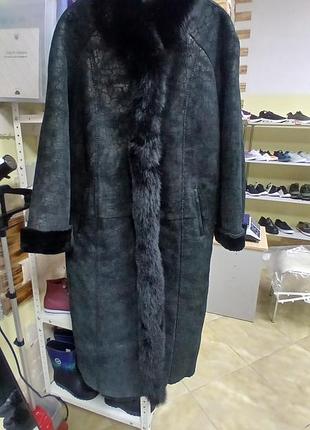 Жіноча дублянка ricca donna чорна 4xl