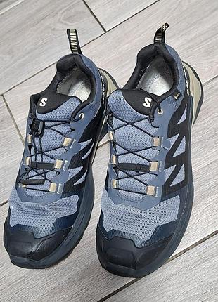 Чоловічі  кросівки salomon x-adventure gtx у фірмовому забарвленні grisaille / black / slate green,розмір 42