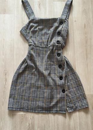 Коротка сукня жіноча new look в клітинку, розмір m/l