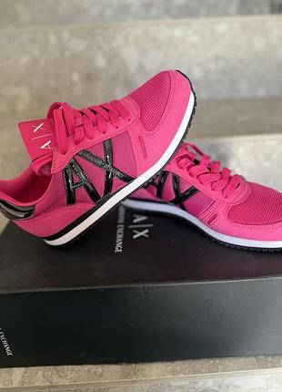 Кросівки жіночі armani exchange рожеві