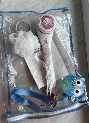 Електрична щітка для тіла jml nuyou body brush із набором змінних насадок
