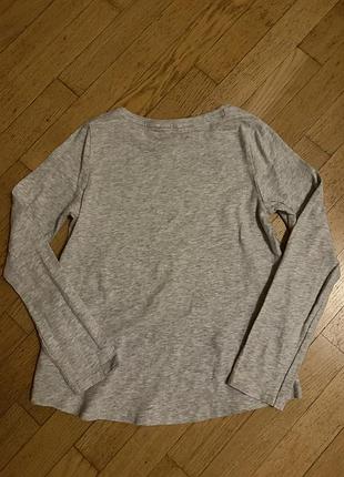 Реглан для дівчинки h&m сірий з пайєтками 2
