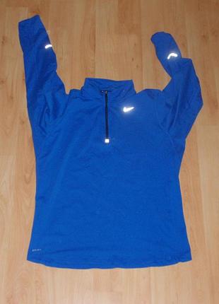 Спортивна синя кофта/пайта nike dri-fit running reflective training under era nb original l-xl бігова asics run
