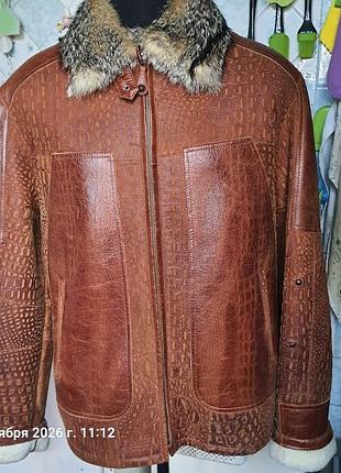 Andorra pelle collection  стильная теплая натуральная дубленка