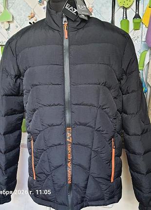 Emporio armani ea7 новый тёплый натуральный пуховик куртка