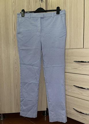 Блакитні жіночі брюки чинос mango (mng), розмір eur 44 (xl / 50-52)