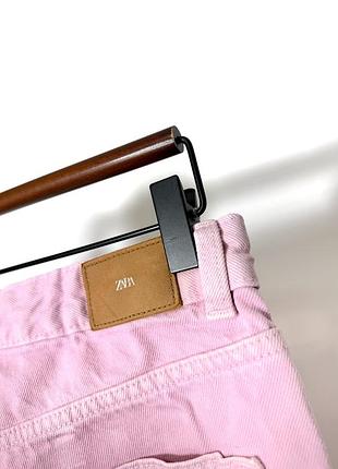 Джинси мом бузкового кольору zara 7