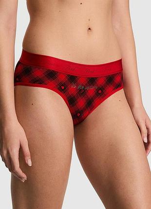Жіночі трусики хіпхагери victoria's secret pink з принтом