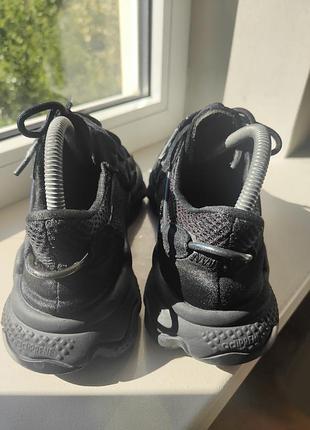 Черные красовки кожа adidas 6