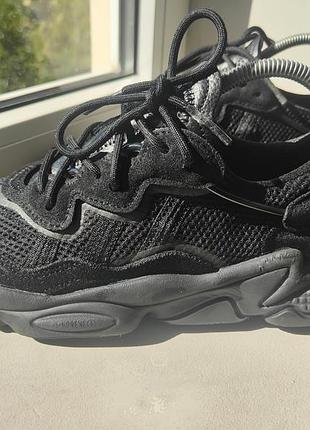 Черные красовки кожа adidas 5