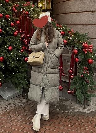 Довгий пуховик зимова куртка zara