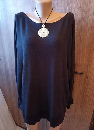 Свитер женский трикотаж c&amp;a pp xxl черный/ вискоза+нейлон