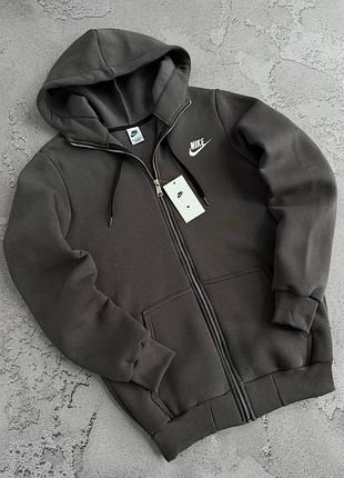 Худі чоловіче nike на флісі, сіре