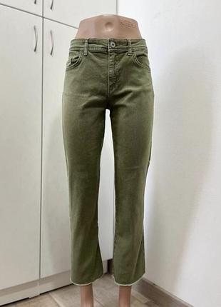 Джинси zara оливкові