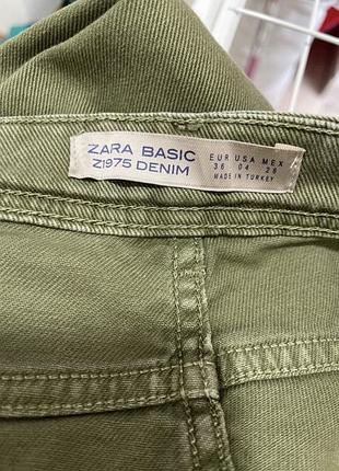 Джинси zara оливкові 3