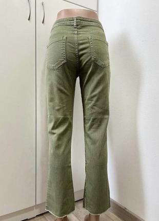 Джинси zara оливкові 2